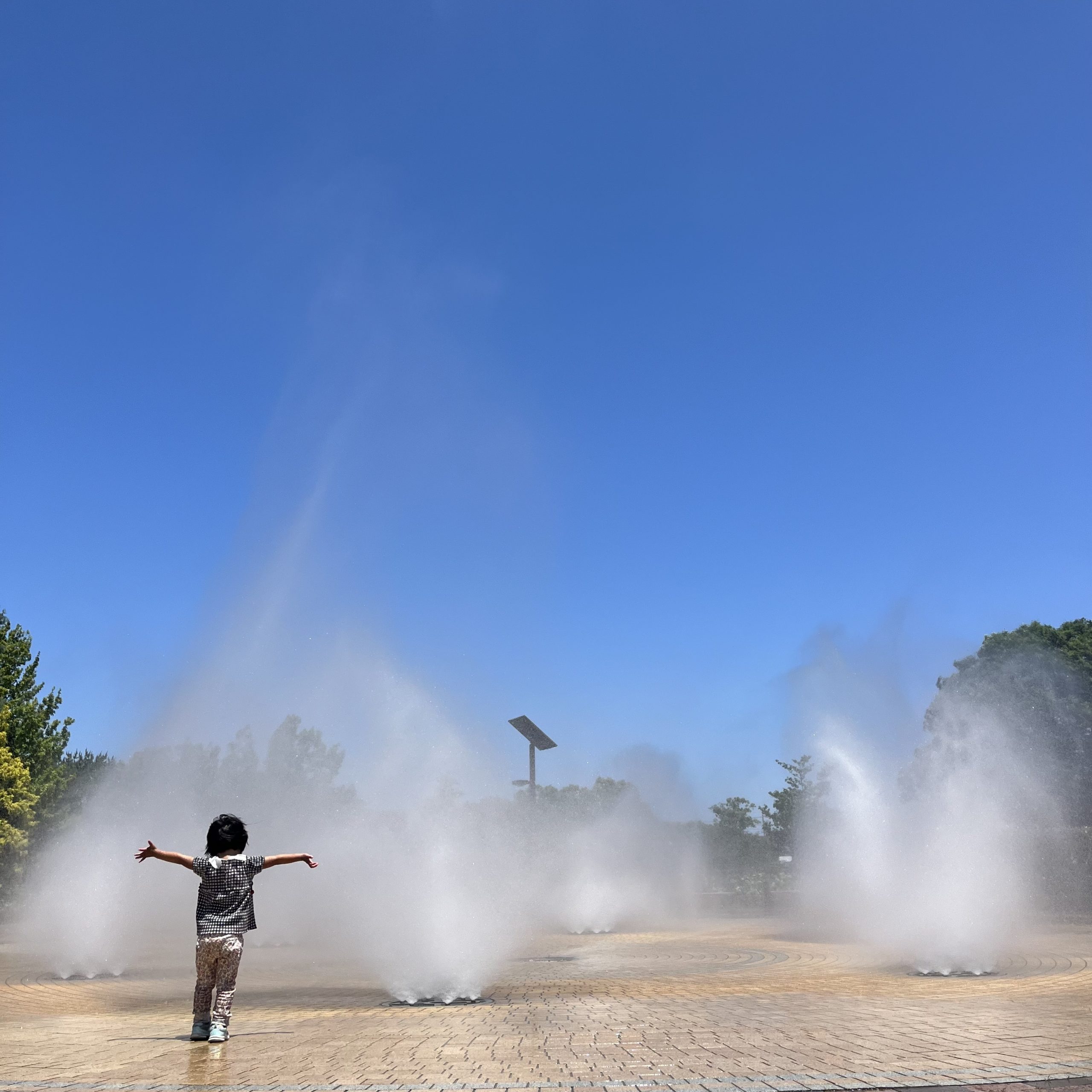 カネボウ跡公園（鈴の森公園）の噴水について